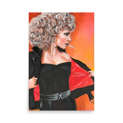 Olivia Newton John Sandy Olsson Grease Art Print Poster Watercolor