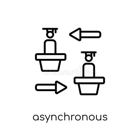 Asynchronous Learning Linear Icon Modern Outline Asynchronous L Stock