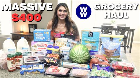 MASSIVE 400 WW GROCERY HAUL FOR WEIGHT LOSS TWO STORES POINTS