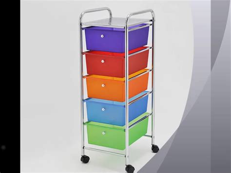 Fancy Rainbow Color 5 Tier Drawer Trolley With Board Buy 5 Tier