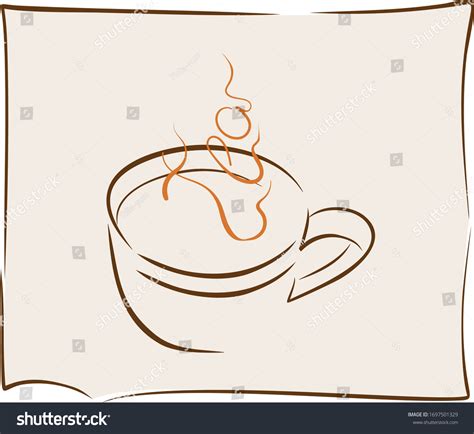 Illustration Teacup Sketch Vector Illustration Stock Vector (Royalty ...