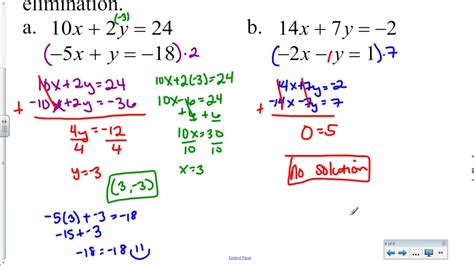 Systems Of Equations Elimination Practice