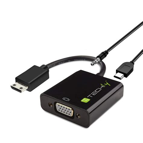 Hdmi™ Mini C To Vga Adapter Converter Cable With Micro Usb And Audio Convertitori Audio Video