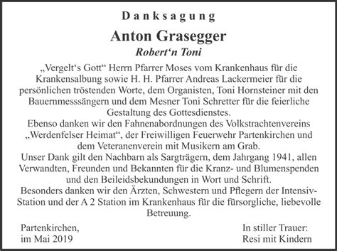 Traueranzeigen Von Anton Grasegger Trauer Merkur De