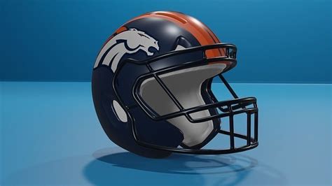 Denver Broncos Football Helmet 3D model | CGTrader