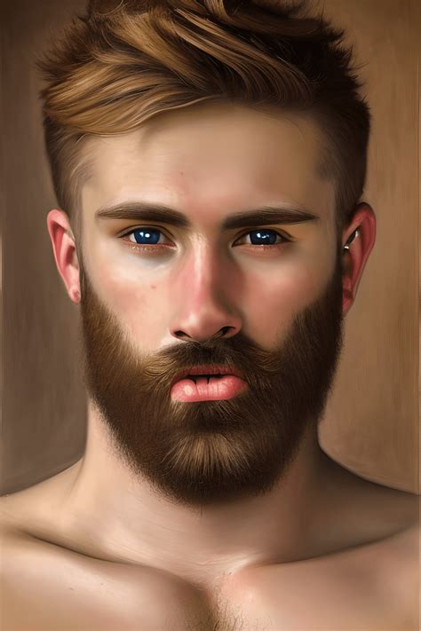 Stunning K Hyper Detailed Hyper Realistic Yearold Bearded Gay Man