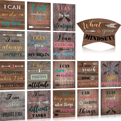 Buy 17 Pieces Growth Mindset Poster Set Bulletin Board Display