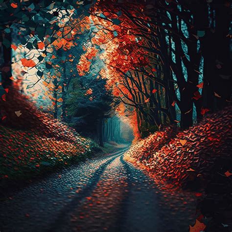 Download Ai Generated, Forest, Autumn. Royalty-Free Stock Illustration ...