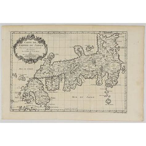 Carte De L Empire Du Japon Old Map By BELLIN J N