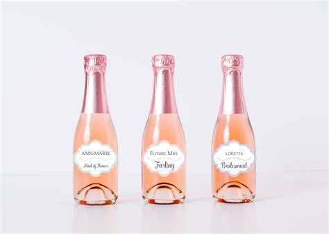 Custom Mini Champagne Labels Individually Personalised Etsy