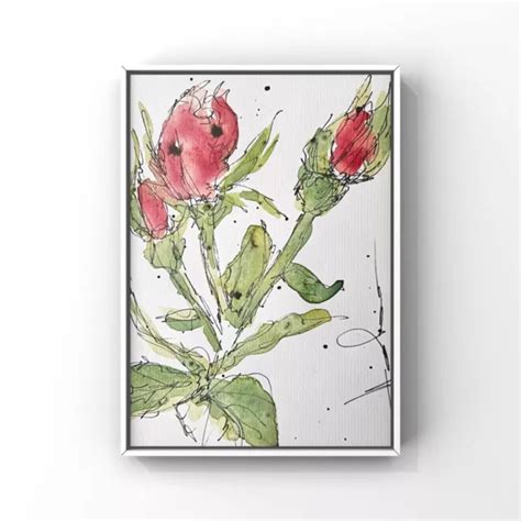 ROSES PAINTING WATERCOLOR Art Rose Flower Art Original Floral Painting