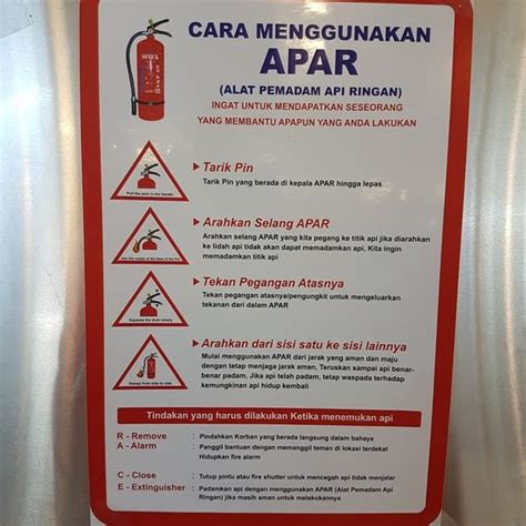 Jual Safety Poster K3 Cara Penggunaan Apar Shopee Indonesia Images