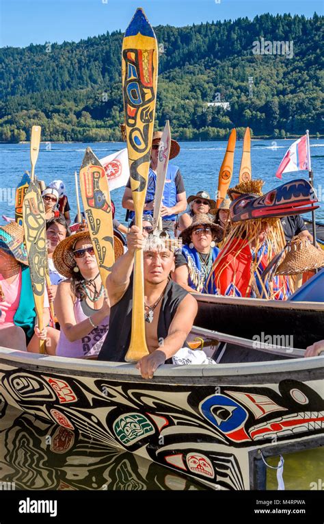 Many People One Canoe Salish First Nations Gathering Of Canoes To Protect The Salish Sea