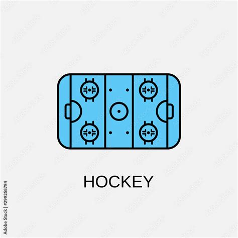 Ice hockey rink icon. Ice hockey rink symbol. Flat design. Stock ...