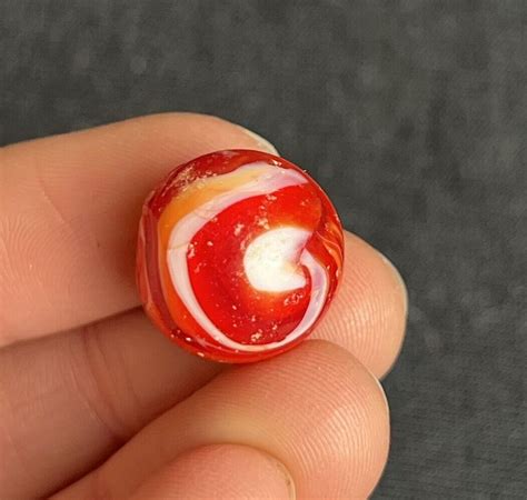 Vintage Akro Agate Peltier Christensen Glass Swirl Marble 0 6 Chipped