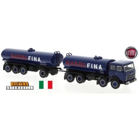 Fiat Mille Pattes Camion Remorque Citerne Gasol Fina