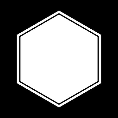 Hexagon Rahmenvorlage Isoliert Auf Schwarzem Hintergrund