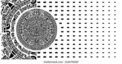 Mayan Calendar Vector On White Background Stock Vector Royalty Free