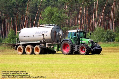 Fendt 820 Vario Tms Mit Joskin Gülle Tankwagen Traktor Schlepper