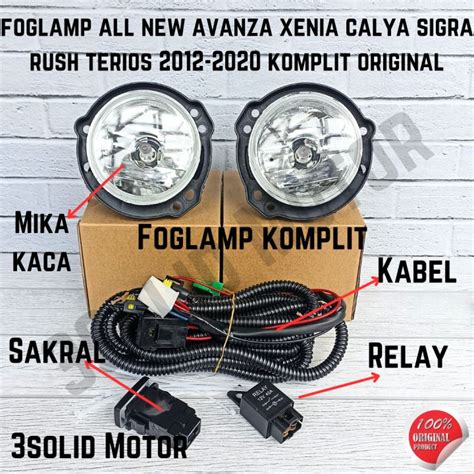 FOGLAMP ALL NEW AVANZA XENIA CALYA SIGRA RUSH TERIOS 2012 2020 KOMPLIT