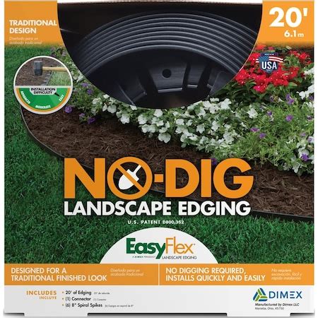 Easyflex Ft L Plastic Black Landscape Edging Kit Zoro