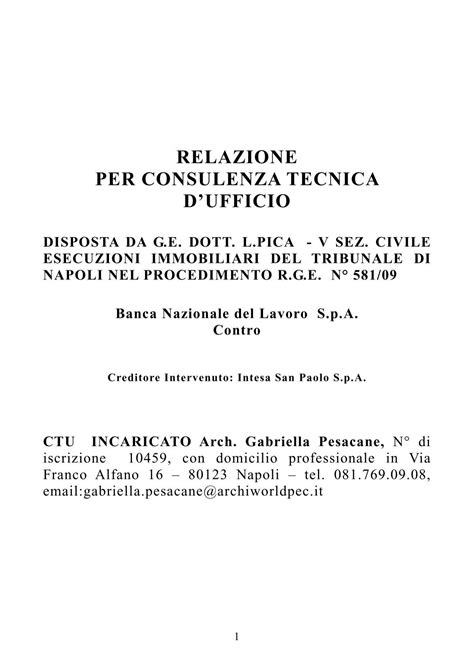 Relazione Per Consulenza Tecnica D Ufficio Kataweb