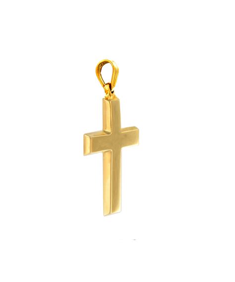 Gold cross pendant-14K yellow or white - goldcrosses.com