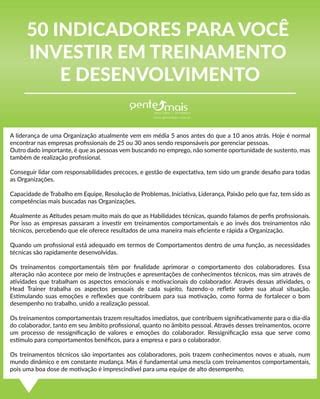 50 INDICADORES PARA VOCÊ INVESTIR EM TREINAMENTO E DESENVOLVIMENTO PDF