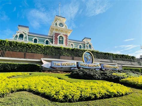 New 50th Anniversary Sign Debuts At Magic Kingdom Entrance