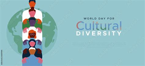 World Day Cultural diversity people web template Stock Vector | Adobe Stock