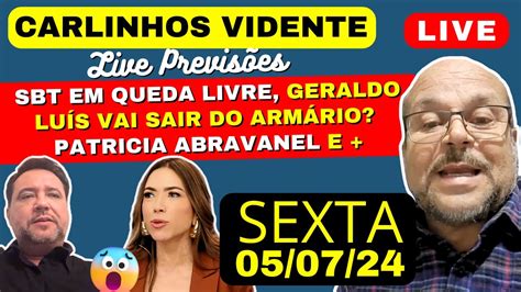 Carlinhos Vidente Previs Es Live De Sexta Sbt Em Queda Livre