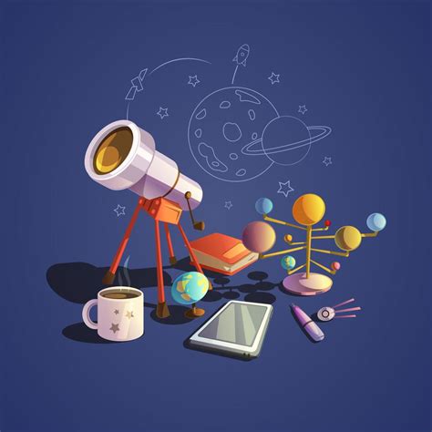 Astronomy cartoon set 467176 Vector Art at Vecteezy