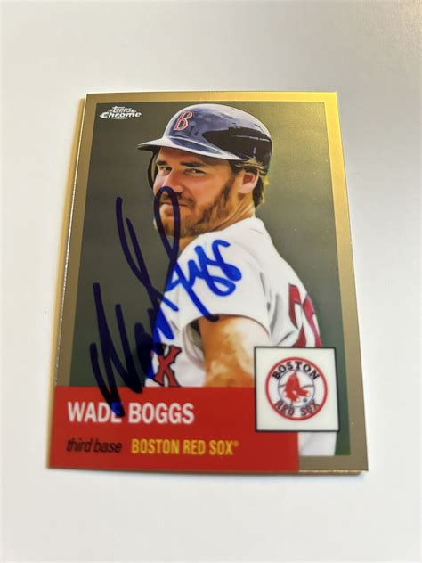 Wade Boggs Signed Topps Chrome Platinum Boston Red Sox Card