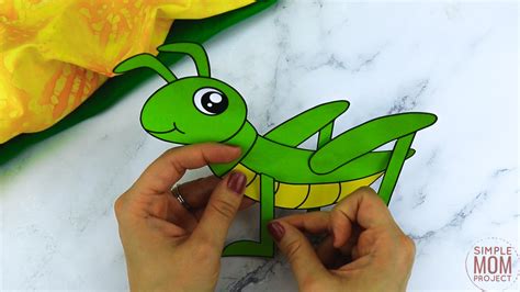 Free Printable Grasshopper Craft Template Simple Mom Project