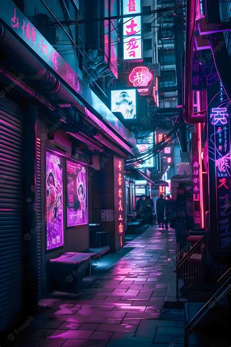 Premium Photo | Tokyo City by NightKanji illustration city views magenta neon