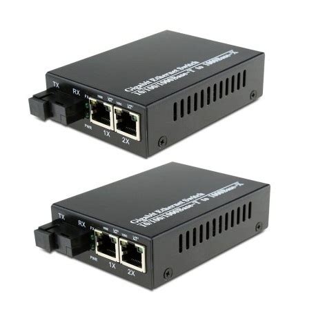 Ultranet Fiber Ethernet Gigabit Media Converter 2 Ports 1000base ...