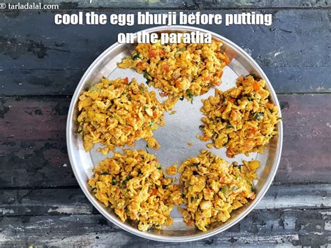 Egg Bhurji Paratha Recipe Anda Bhurji Paratha Indian Stuffed Egg