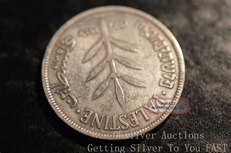 1927 100 Mils Palestinian Coin Circulated 11. 7 Grams. 720 Fine Silver