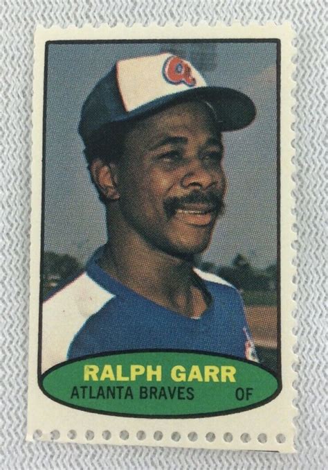 Mlb Topps Baseball Stamp Ralph Garr Atlanta Braves Ebay