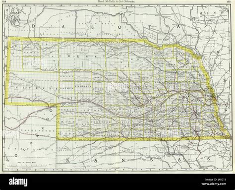 Vintage Nebraska Map Hi Res Stock Photography And Images Alamy