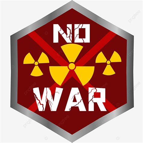 Nuclear War Vector Art Png No War Warning With Nuclear Symbol No War