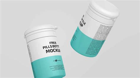 Pills Plastic Bottle Mockup - Free Package Mockups