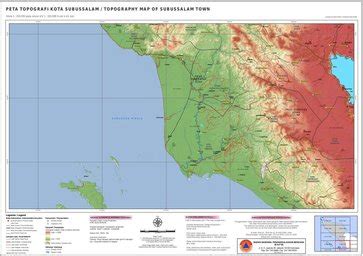 PETA TOPOGRAFI KABUPATEN ACEH BESAR / TOPOGRAPHY MAP OF ACEH BESAR ...