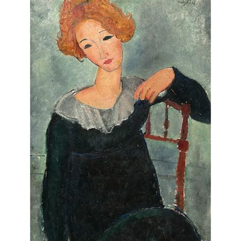 Quadro Poster Stampa Su Tela Modigliani Donna Dai Capelli Rossi