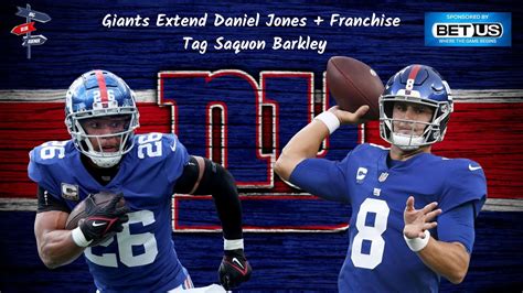 New York Giants Extend QB Daniel Jones 4 Yrs 160M Franchise Tag RB