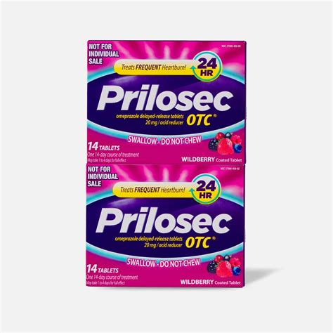 Prilosec Otc Heartburn Relief And Acid Reducer Tablets Wildberry 42