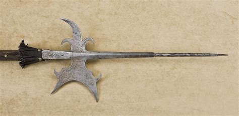 Original Circa 1500s Ornate Polearm Iron Head Approx 25” Long