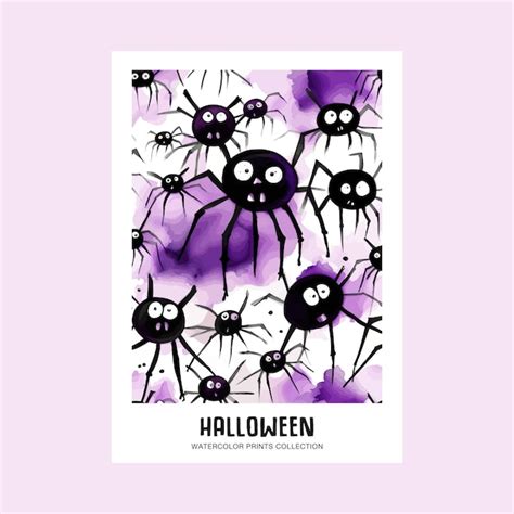 Premium Vector Free Vector Halloween Spooky Spiders Illustration