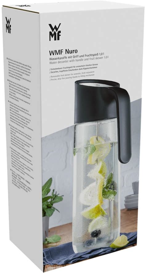 WMF Nuro Wasserkaraffe 1l mit Griff und Fruchtspieß KochForm