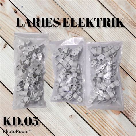 Jual Klem Kabel Pipa Listrik Conduit Mm Putih Isi Pcs Shopee